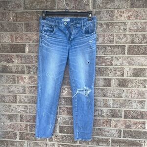 MOUSSY VINTAGE Lenwood Skinny Jeans Size 28 Light Blue Distressed Made in Japan
